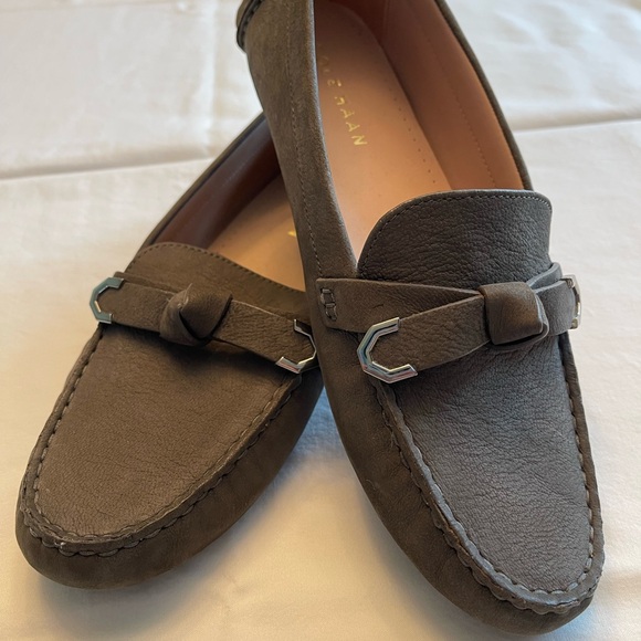 Cole Haan Shoes - Cole Haan Women's Gray Loafers with Buckle Detail